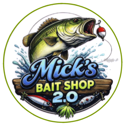 Mick's Bait Shop logo