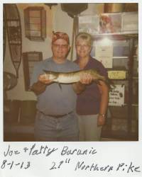 27" Northern Pike Caught by Joe and Patty Burunic on August 1st of 2013